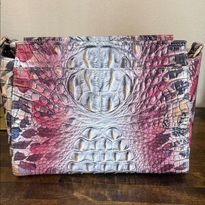 Brahmin Hillary Crossbody Animal Crocodile-Embossed Bag NWT